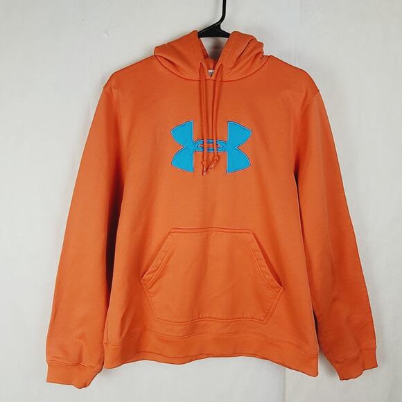 Under Armour hoodie orange and blue size Large Comfycore Athletic Dopamine - Picture 1 of 6